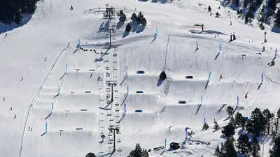 Blick auf den Snowpark Xavi