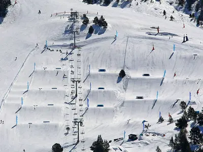 Blick auf den Snowpark Xavi © Grandvalira