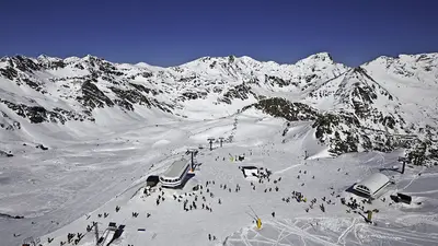 Blick auf das Skigebiet von Arcalis