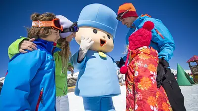 Das Maskottchen des Skiverbunds Vallnord