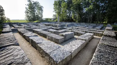 Blick auf das Granitlabyrinth Kirchenlamitz