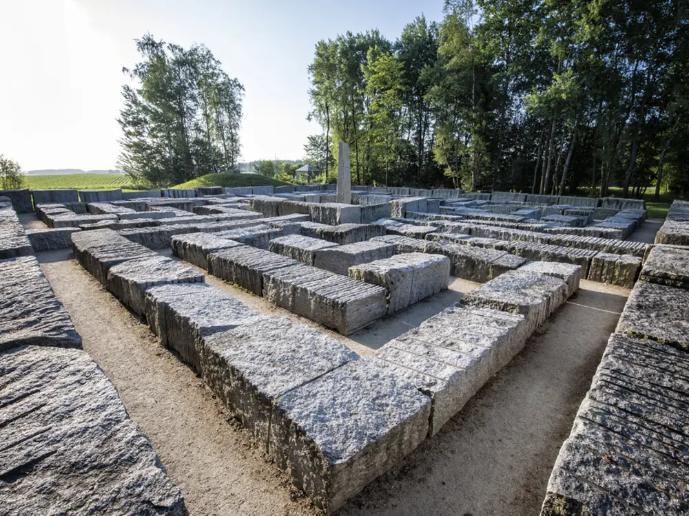 Blick auf das Granitlabyrinth Kirchenlamitz