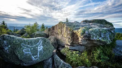 Ochsenkopf-Zeichen im Fichtelgebirge