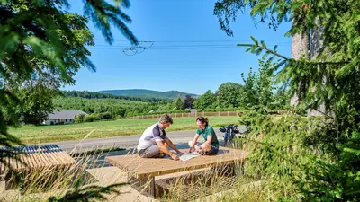 Fahrradfahrer am Egerweg