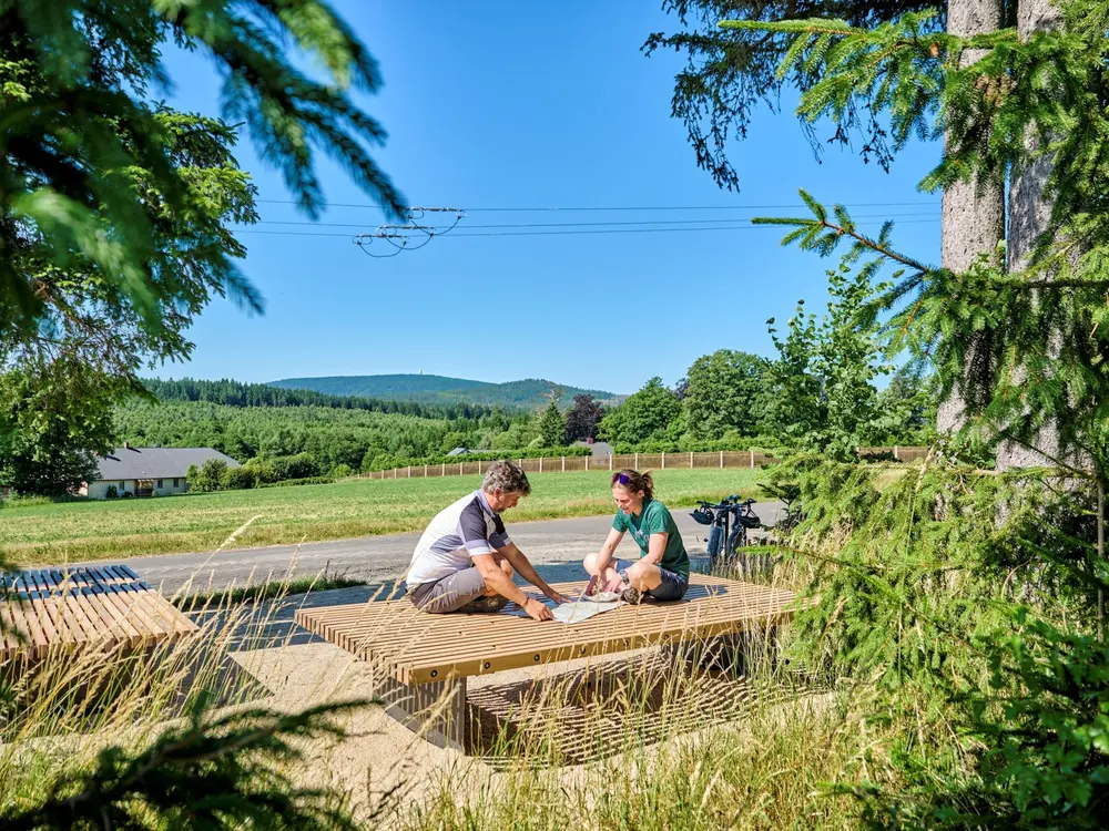 Fahrradfahrer am Egerweg