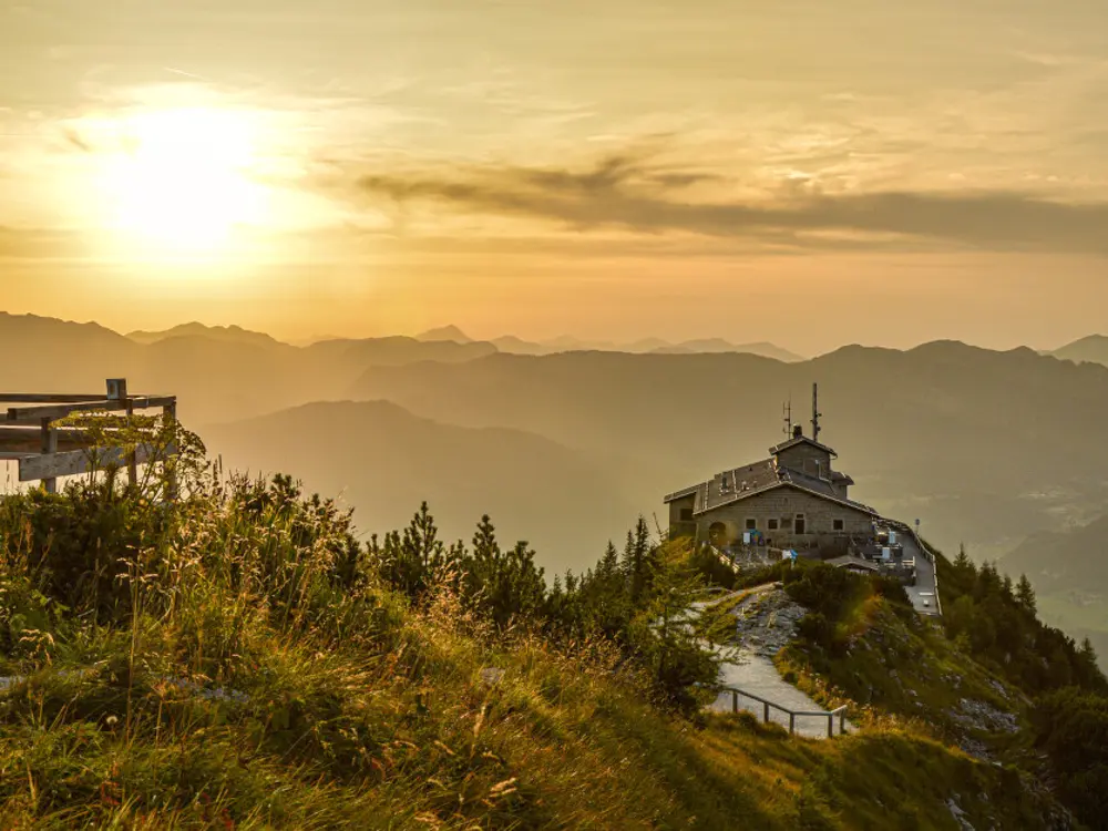 Blick auf das Kehlsteinhaus am Abend