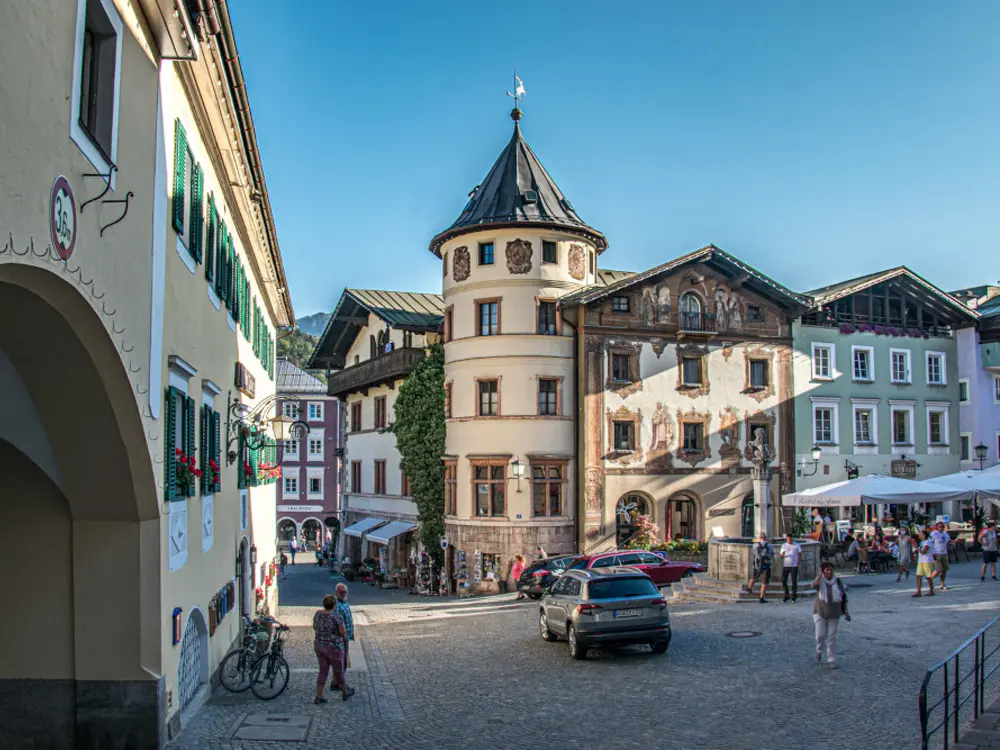 Blick auf den Marktplatz in Berchtesgaden