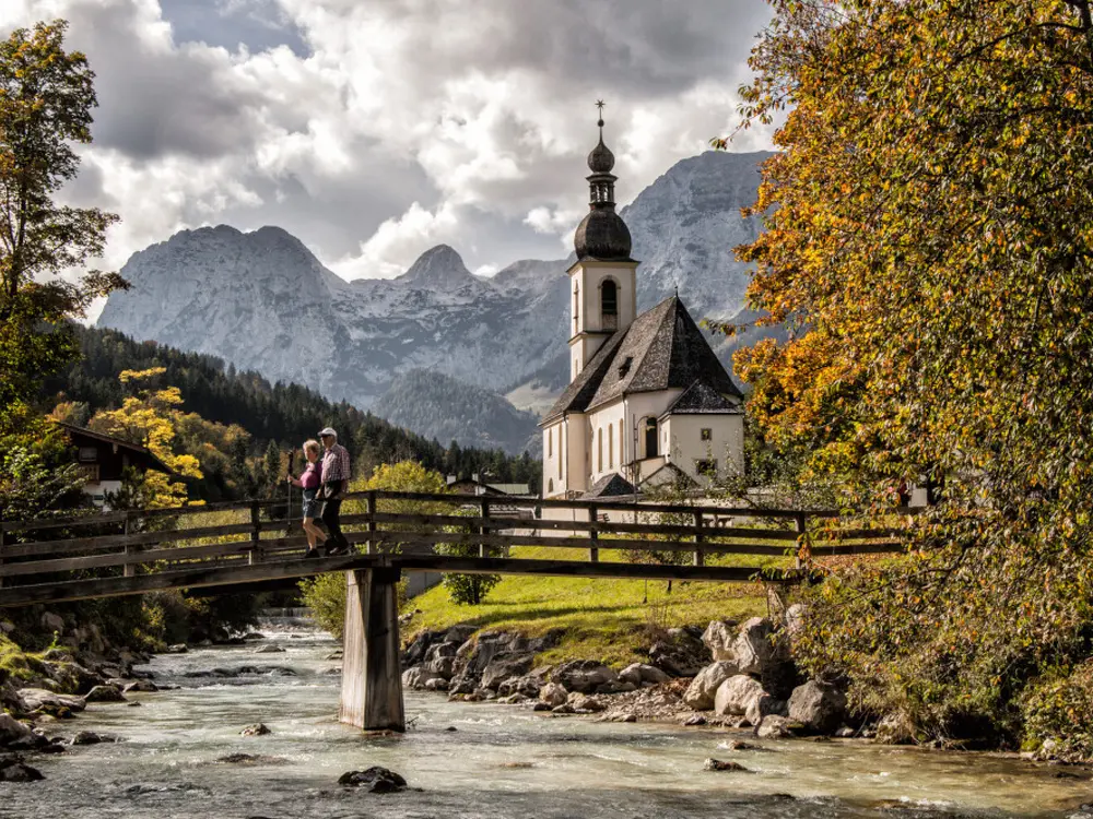 Blick auf die Kirche in Ramsau