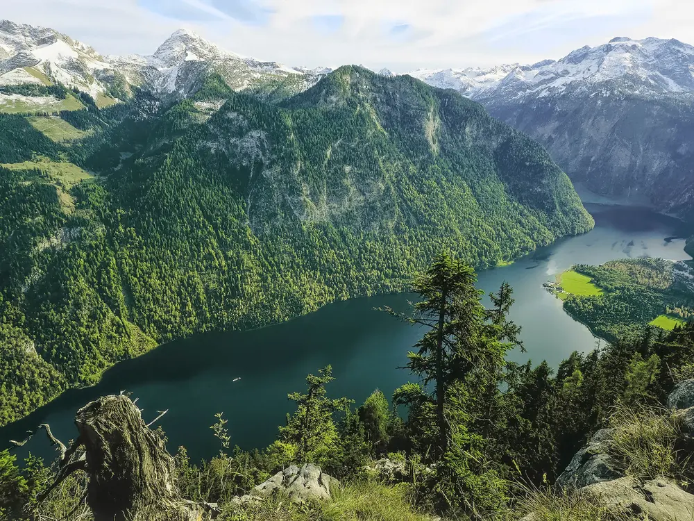 Blick auf den wunderschönen Königssee