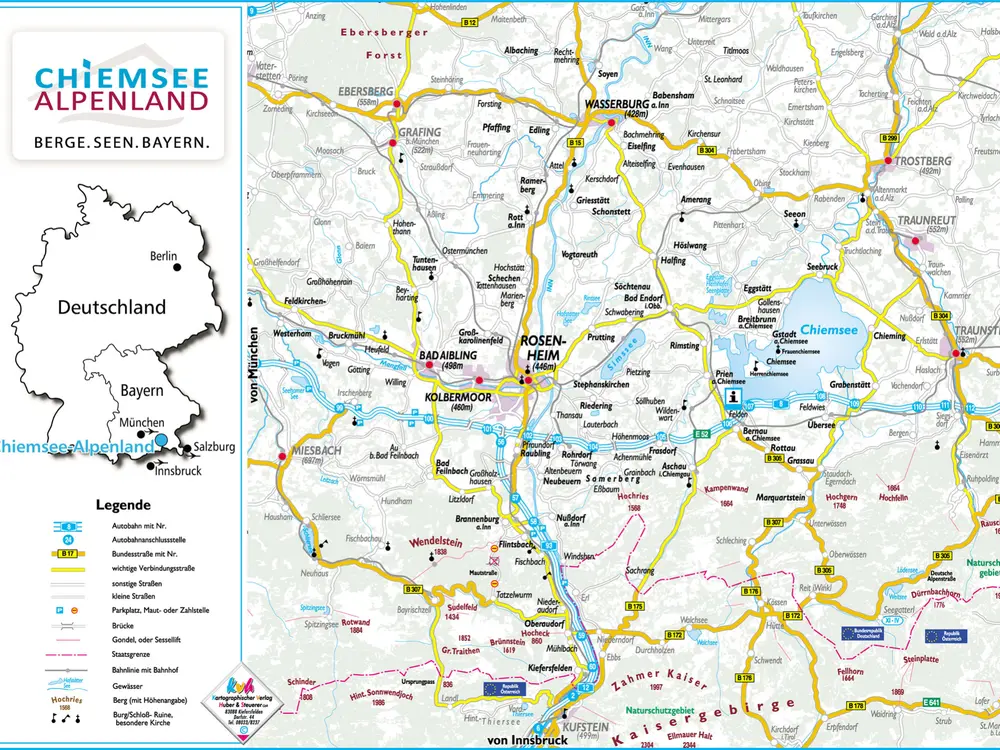 Panoramakarte Chiemsee-Alpenland