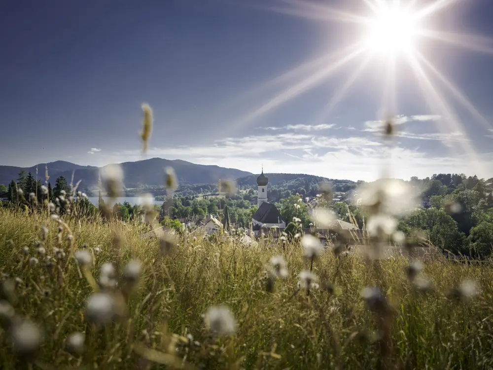 Aussicht vom Bergfriedhof Gmund