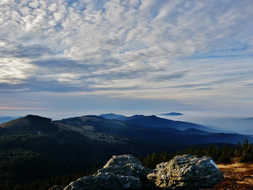Sonnenuntergang am Großen Arber