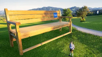 Größte Wanderbank Deutschlands im Allgäu