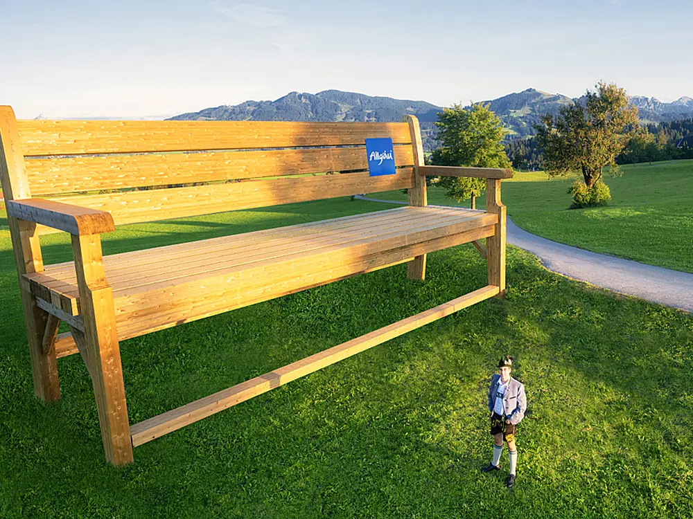 Größte Wanderbank Deutschlands im Allgäu