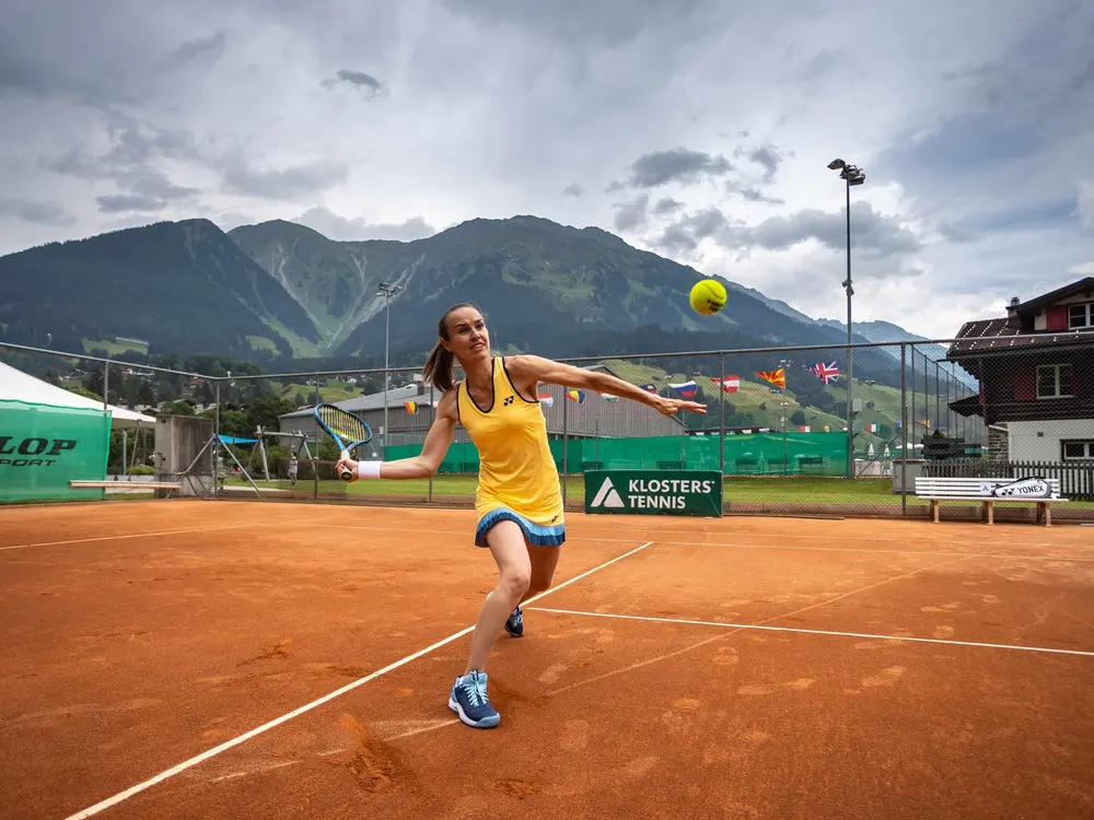 Die ehemalige Weltranglistenerste Martina Hingis im Tennisclub Klosters