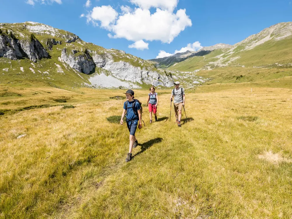 Wandern auf der Madrisa in Davos