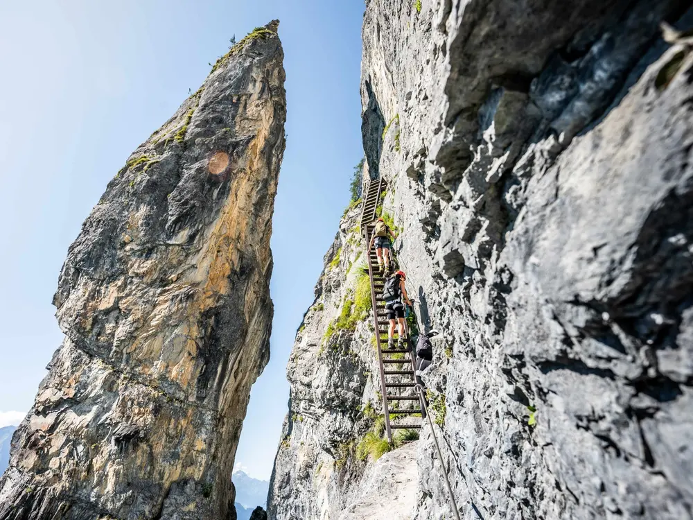 Klettersteig Pinut in Flims