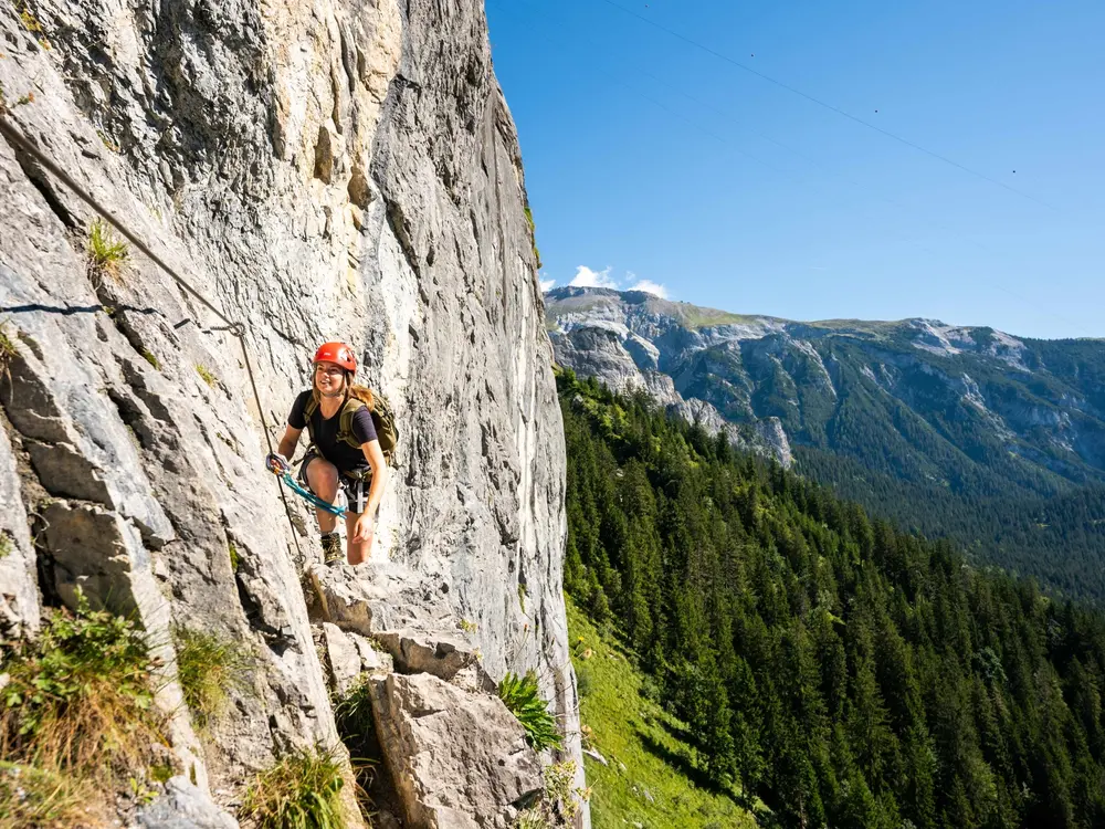 Einzigartiges Naturschauspiel: Klettersteig Pinut in Flims