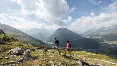 Wanderer in Muottas Muragl