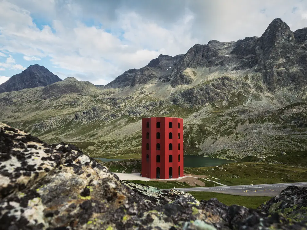 Turm am Julierpass