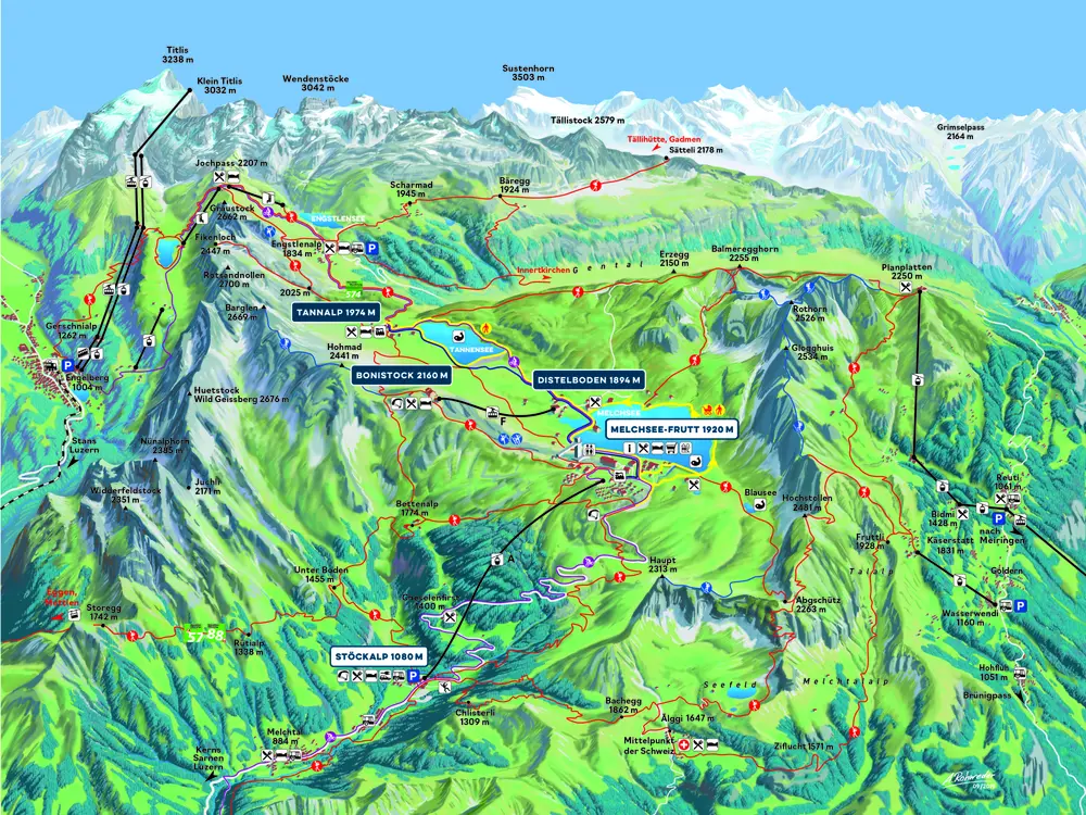 Sommerkarte Region Melchsee-Frutt