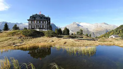 Blick auf die Villa Cassel im Aletschgebiet