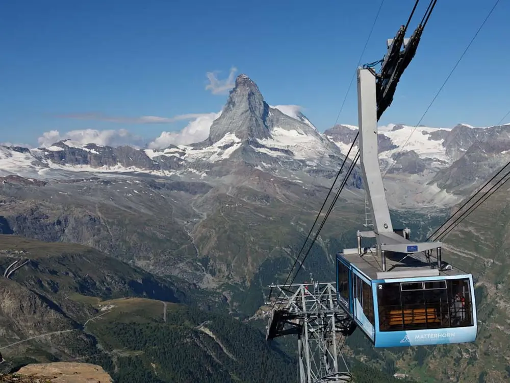 Die Pendelbahn Rothorn im Sommer