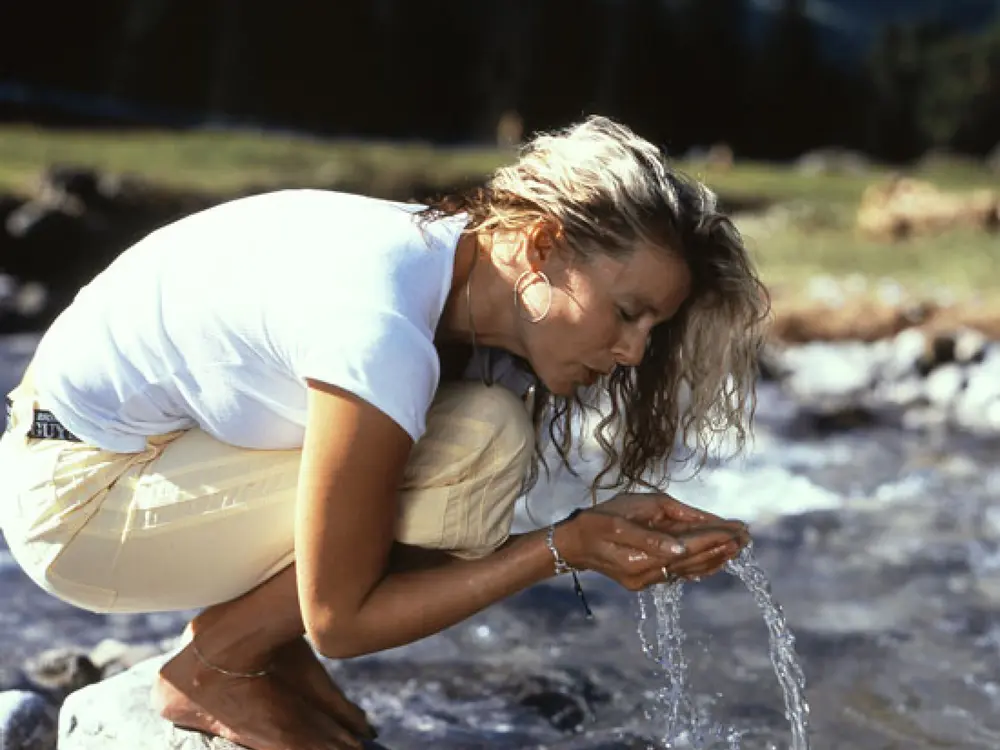 Churfirsten mit Bergbach