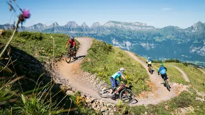 Mountainbiker am Flumserberg