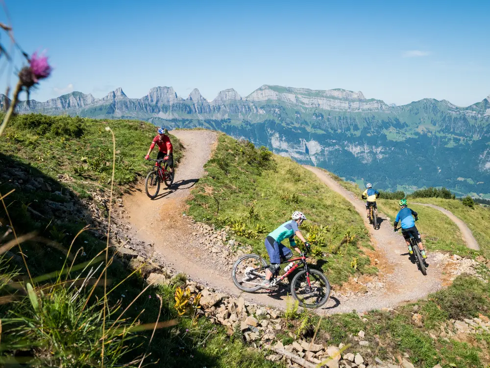 Mountainbiker am Flumserberg