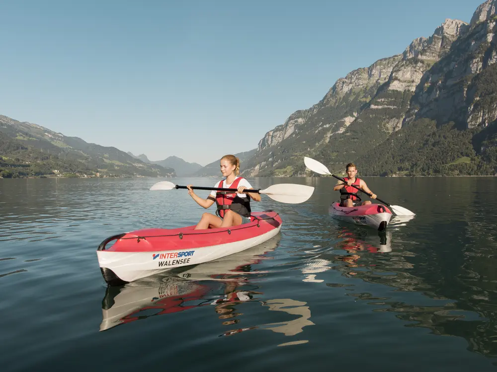 Kajakfahren am Walensee