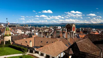 Blick über die Altstadt von Neuenburg