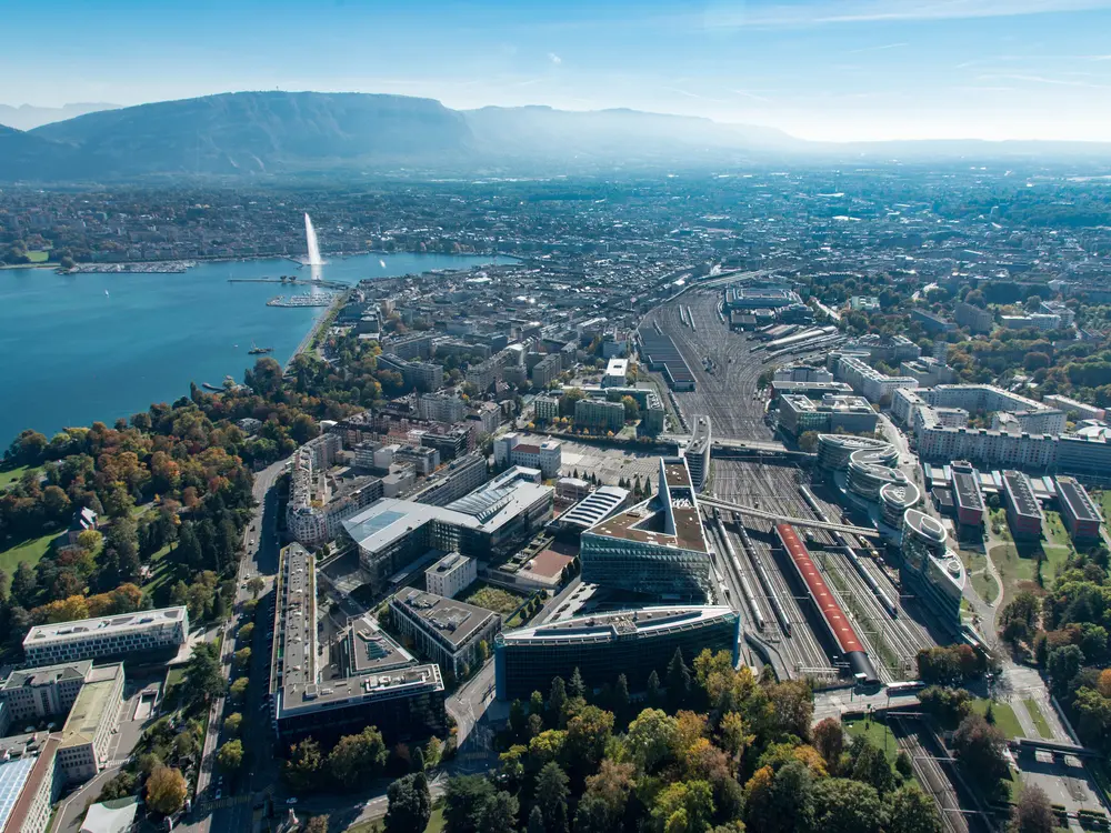 Luftbild von Genf
