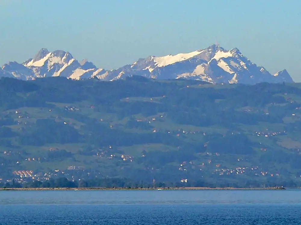 Blick auf den Saentis und den Bodensee /