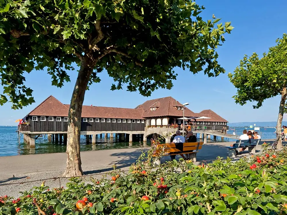 Pfahl-Badehütte am Bodensee in Rorschach