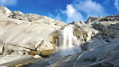 Die Rhonequelle am Vier-Quellen-Weg in der Ferienregion Andermatt