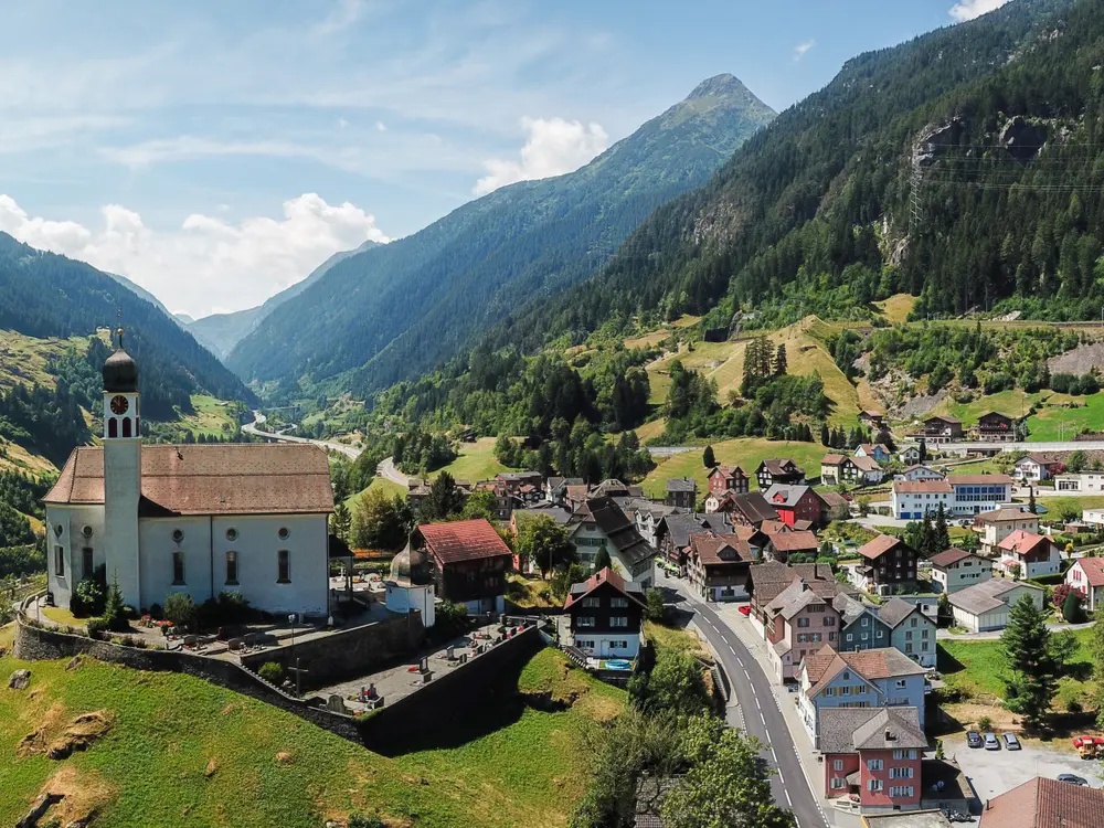 Wassen in der Ferienregion Andermatt, inklusive Kirche