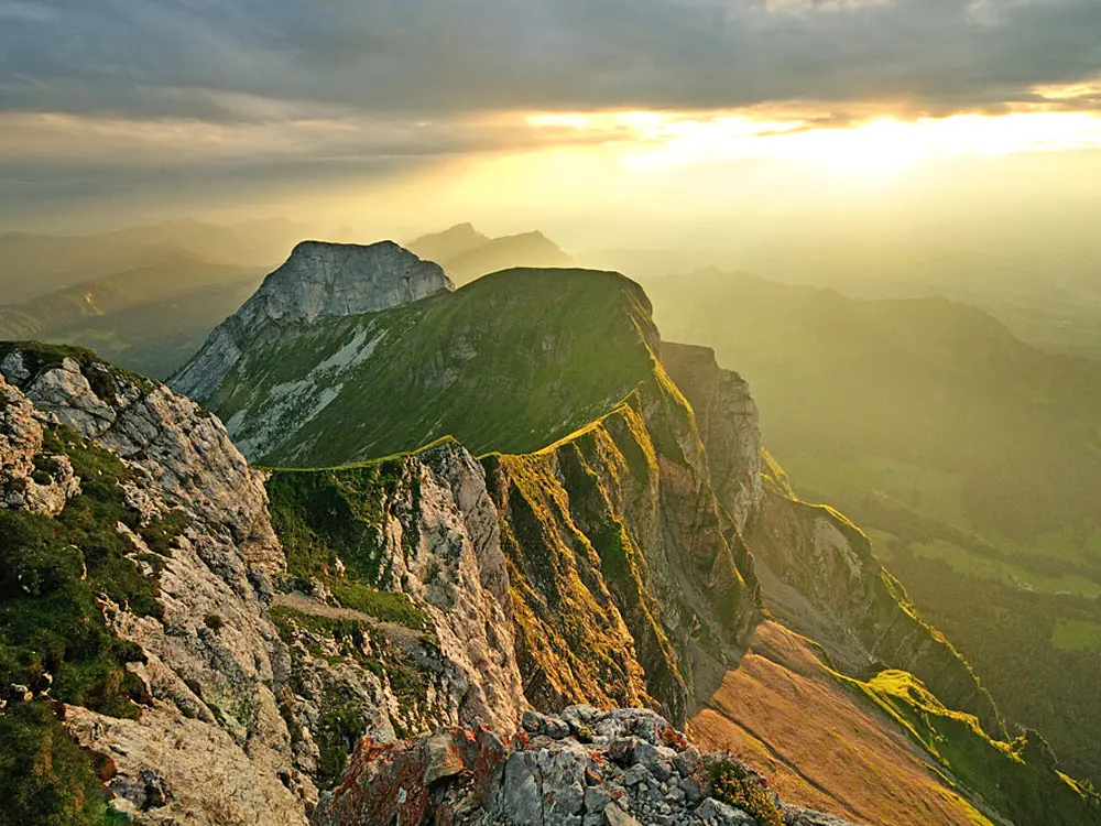 Blick auf den Gipfel des Tomlishorns bei Luzern