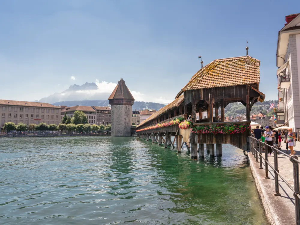 Die berühmte Kapellbrücke in Luzern