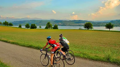 Radfahrer am Sempachersee
