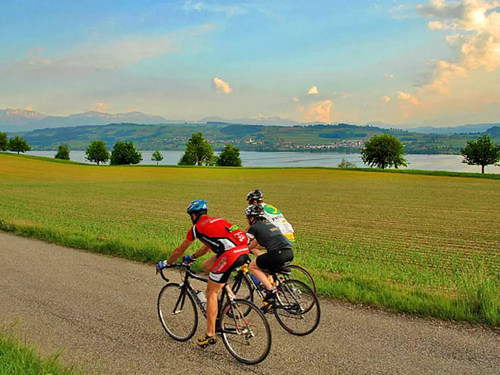 Radfahrer am Sempachersee