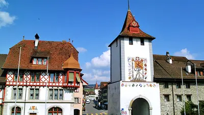 Blick auf das Luzernertor in Sempach