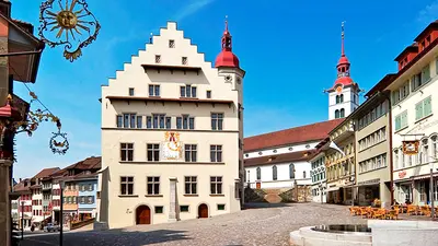 Blick auf das Rathaus in Sursee