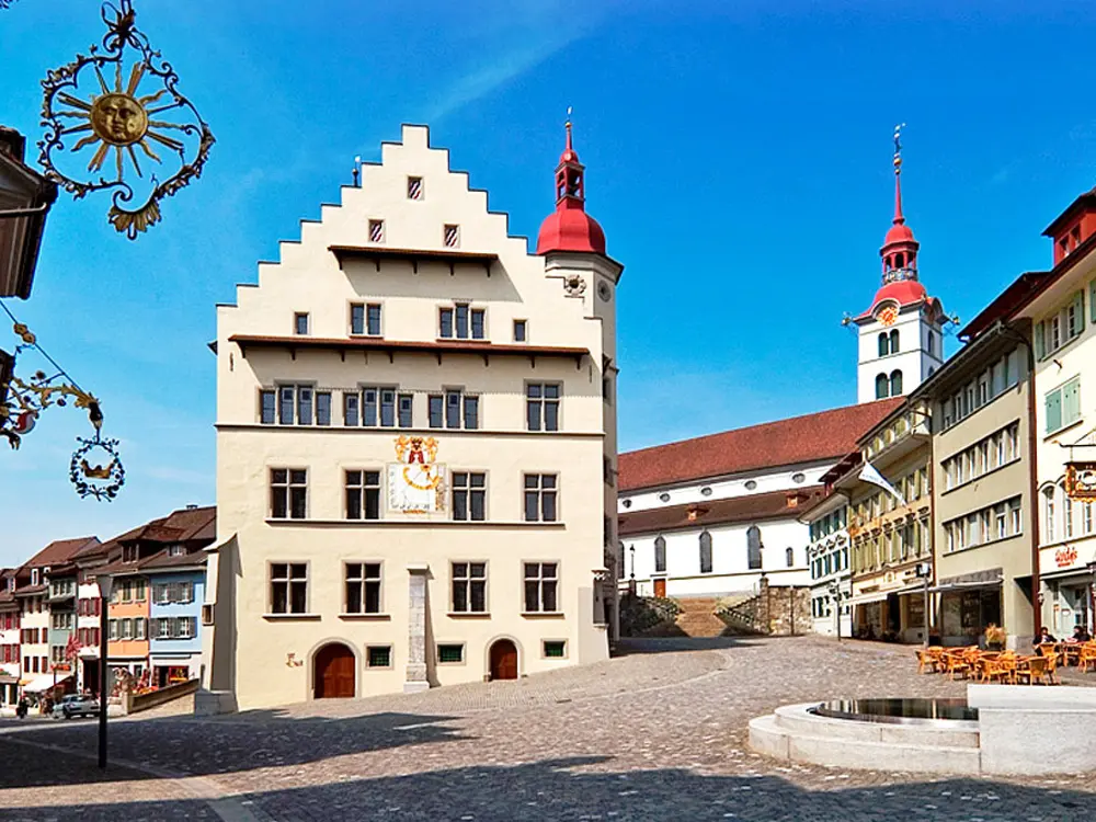 Blick auf das Rathaus in Sursee