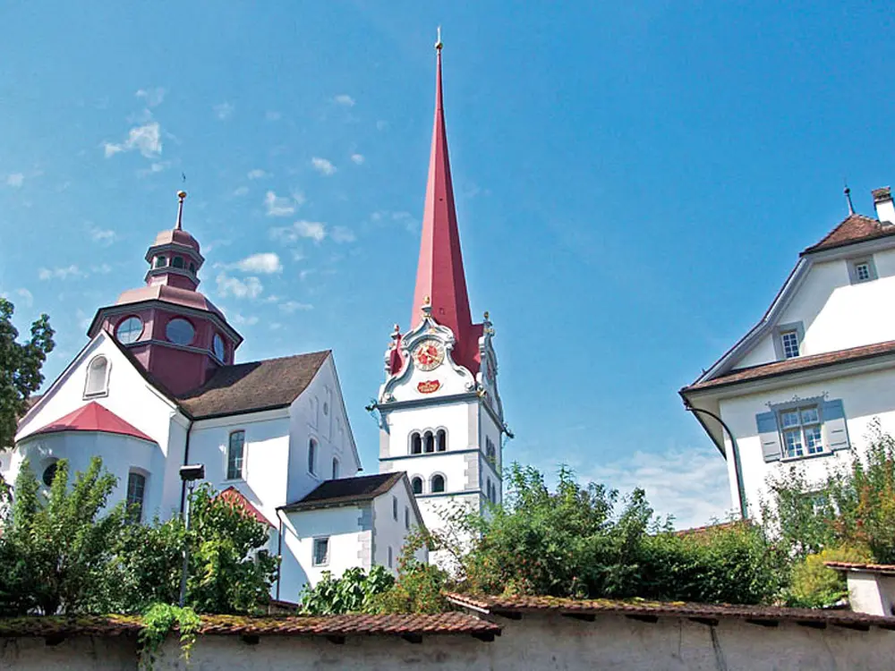 Blick auf die Stiftskirche in Beromünster