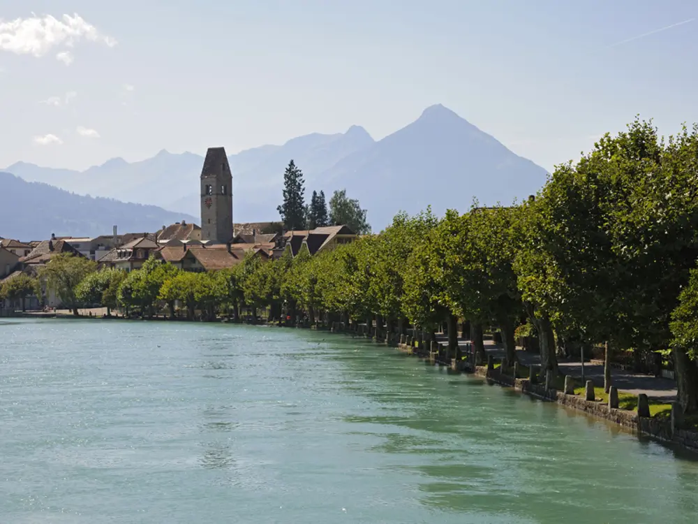 Aussicht auf die Altstadt von Unterseen
