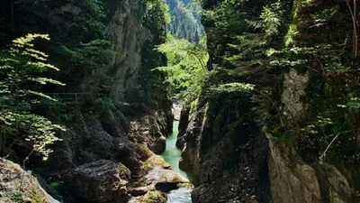 Jaunbachschlucht (Gorges de la Jogne) unterhalb des Lac de Montsalvens