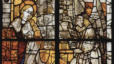 Glasfenster in Notre-Dame von Romont