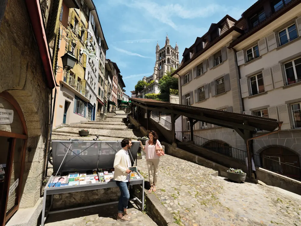 Escalier du Marche in Lausanne