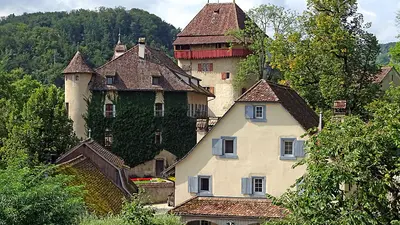 Die Höhenburg Schloss Wildenstein bei Bubendorf
